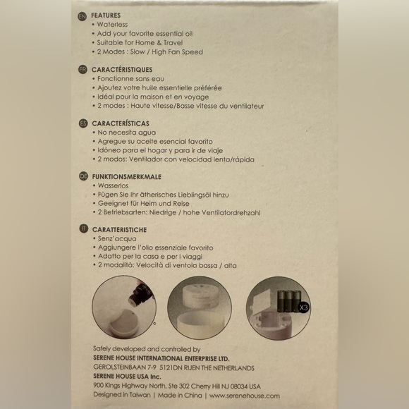 Essential Oil Diffuser by Serene House - New in Box - Picture 3 of 4